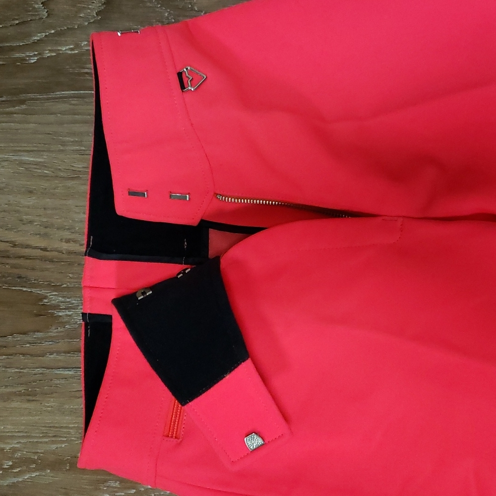 (10R) Sport Obermeyer Wool Neon Stirrup Pants Outdoors Ski Athletic Vintage Neon - Picture 6 of 11